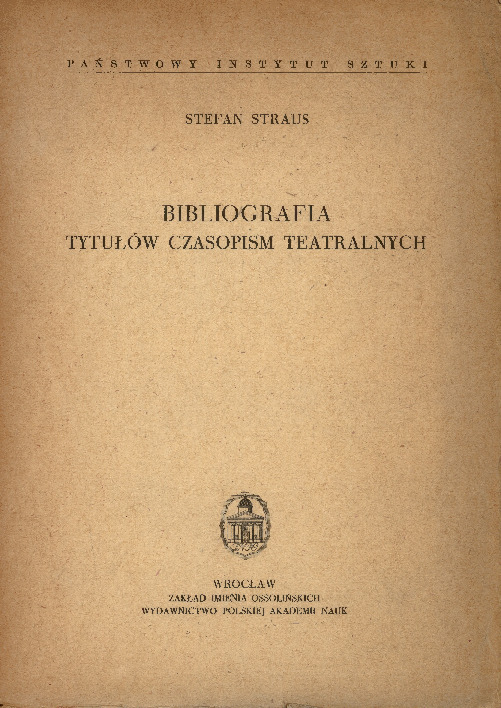Bibliografia tytułów czasopism teatralnych