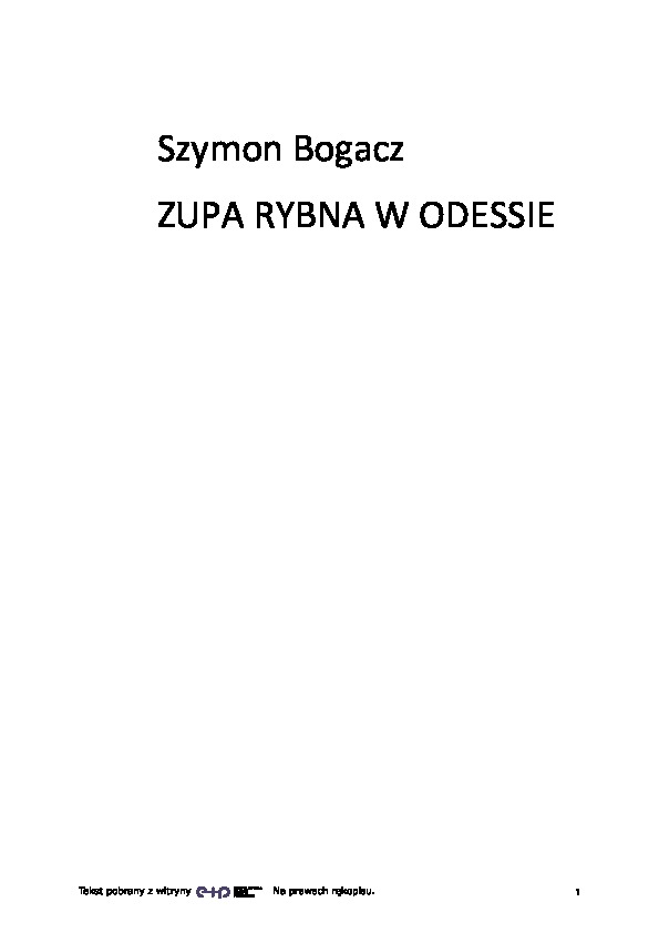 Zupa rybna w Odessie