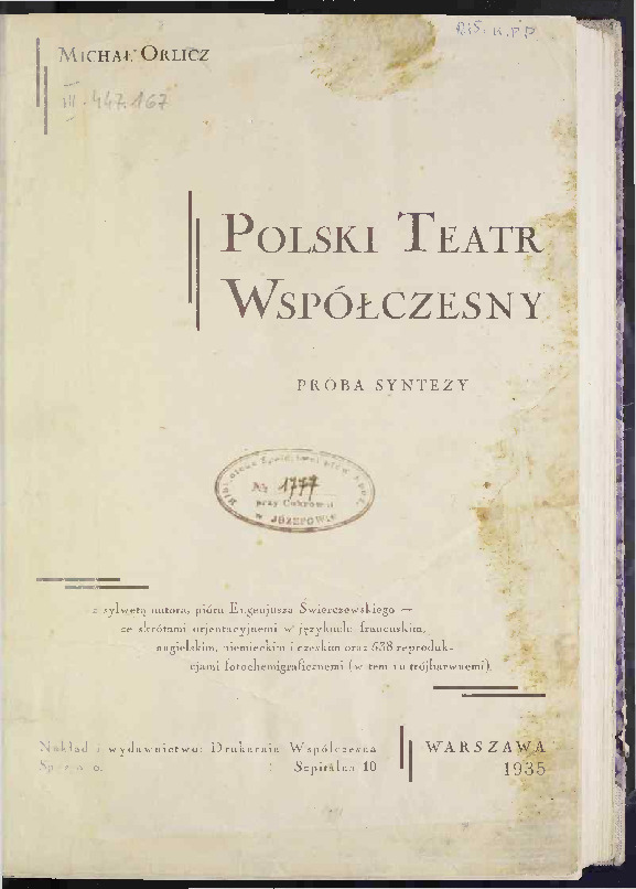 Polski teatr współczesny : próba syntezy